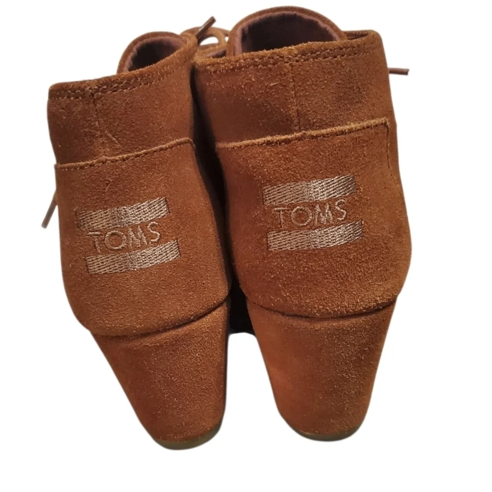 Toms Women's Suede Desert Wedge Booties Fall/Winter W 6